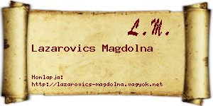 Lazarovics Magdolna névjegykártya